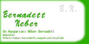 bernadett neber business card